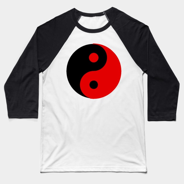 Yin Yang in black and green Baseball T-Shirt by NovaOven